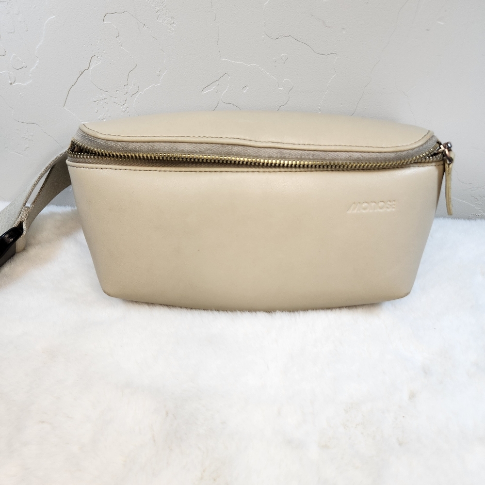 Monos Metro Sling in Ivory Vegan Leather Crossbody